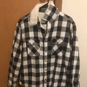 Checkered woolen jacket